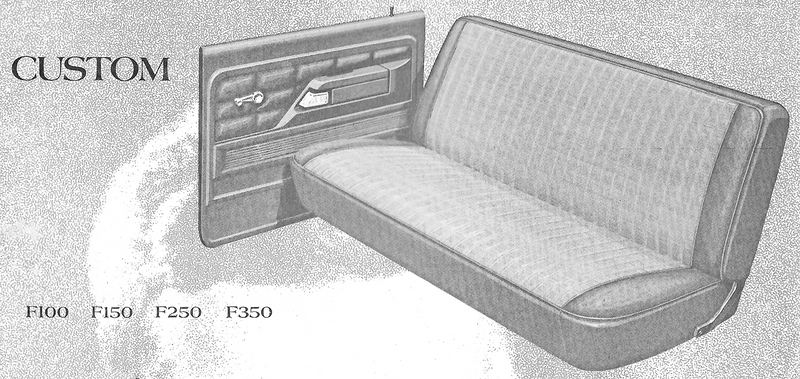 1976 Ford F-Series Custom Pickup Trim AD Complete Interior