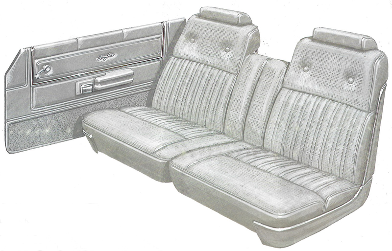 1977 Ford LTD II Brougham 4-Door Pillared Hardtop Trim ES Complete Interior